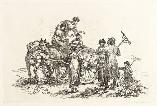 Ibbetson, Julius Caesar - Scherzende Landleute - Scherzende Landleute - Group of rustic figures