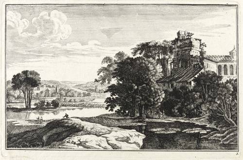 Weigel, Johann Christoph -  -  - Landschaft mit Ruine