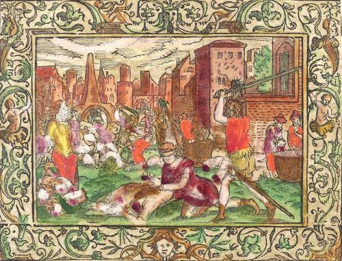 Monogrammist MT -  -  - Tötung der Königin Atalja und ihrer Anhänger