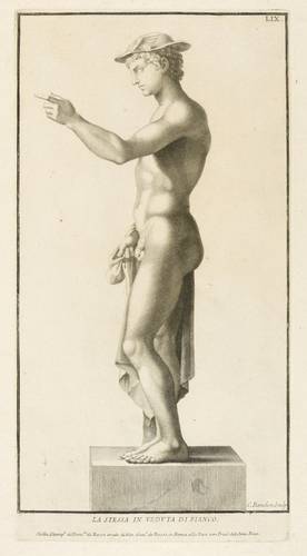 Randon, Claude - Skulptur des Merkur - Skulptur des Merkur - La stessa in veduta di fianco