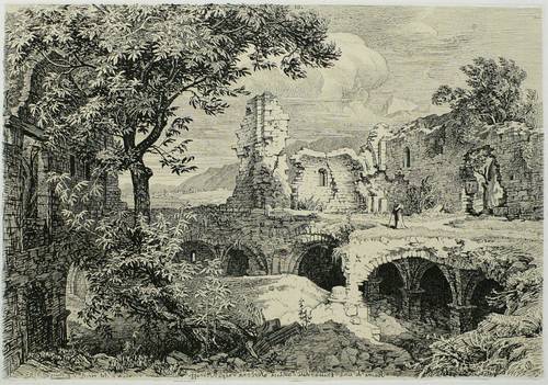 Busse, Georg Heinrich -  -  - Ruine di una Chiesa dell' antica Forcona negli Abruzzi