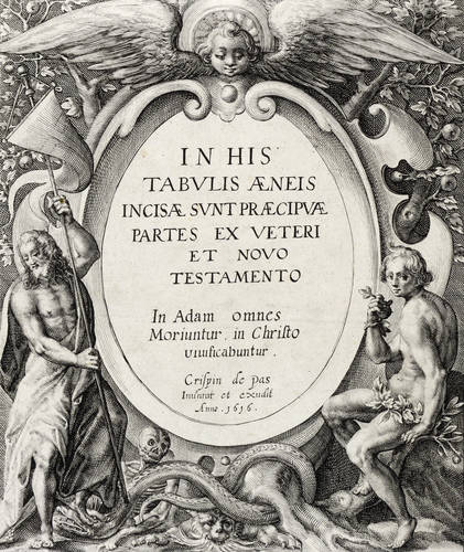 Passe, Crispijn de - Titelblatt - Titelblatt - In Adam omnes moriuntur. In Christo vivificabuntur