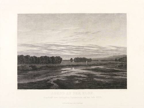 Friedrich, Caspar David (nach) - Das Große Gehege - Das Große Gehege - Abend an der Elbe