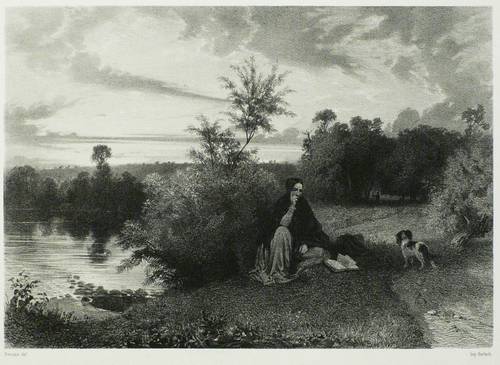 Francais, Louis -  -  - Lesende Dame am Ufer