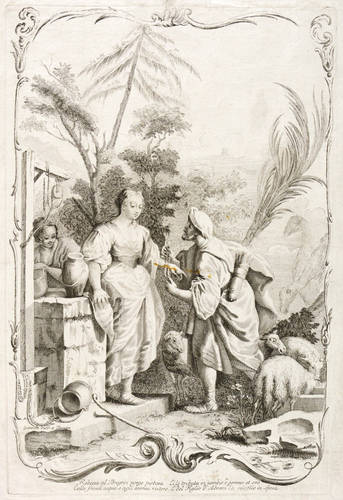 Gutwein, Johann Balthasar -  -  - Rebekka und Eliezer am Brunnen