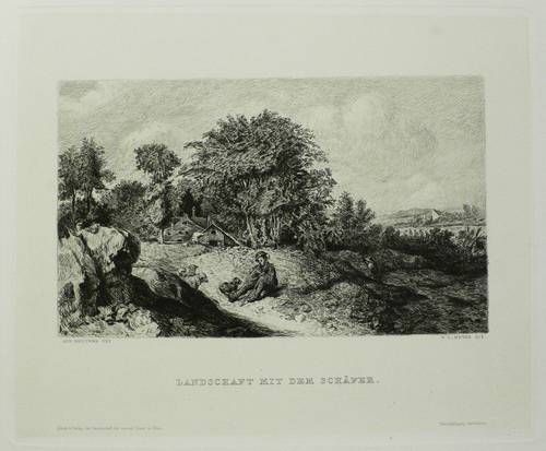 Meyer, Friedrich Leonhard - Nach Adriaen Brouwer - Nach Adriaen Brouwer - Landschaft mit dem Schäfer