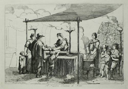 Pinelli, Bartolomeo -  -  - Il Frigitore (Römischer Fischbrater)