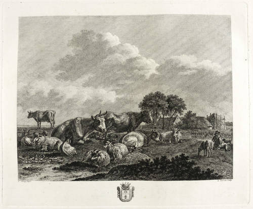 Garreau, Louis - Nach Albert Jansz. Klomp - Nach Albert Jansz. Klomp - Landschaft mit Rindern und Hirten