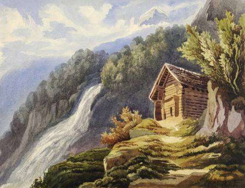 Türcke, Rudolf von -  -  - Wasserfall im Wallis