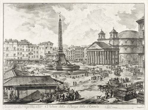 Piranesi, Giovanni Battista -  -  - Veduta della Piazza della Rotonda (Rom)