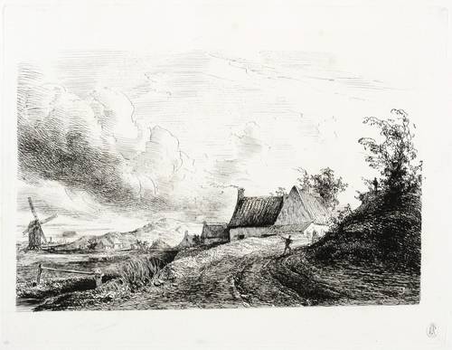 Gudin, Jean Antoine Theodore -  -  - Bretonisches Fischerdorf