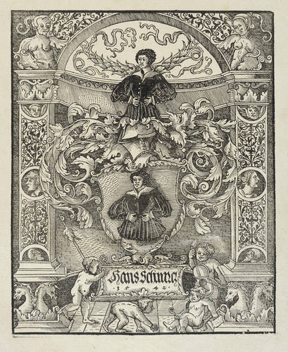 Deutscher Formschneider - Wappenbild. - Hans Schwarz - Wappenbild. - Hans Schwarz - Hans Schwacz