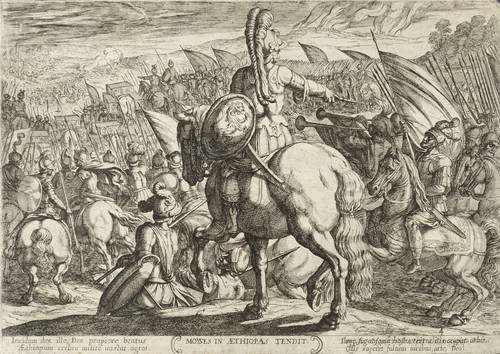 Tempesta, Antonio - Moses befiehlt den Angriff auf die Äthiopier - Moses befiehlt den Angriff auf die Äthiopier - Moyses in Aethiopas tendit