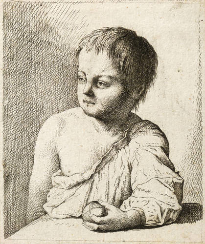 Glume, Johann Gottlieb (nach) -  -  - Knabe, einen Ball in der Rechten