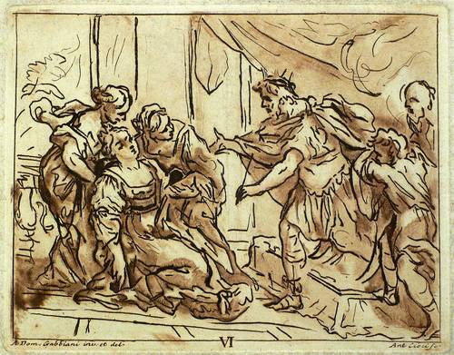 Ciocchi, Antonio -  -  - Historische Szene (nach Gabbiani)