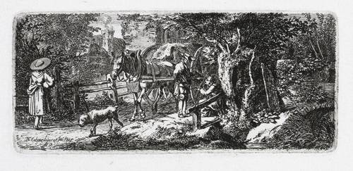 Erhard, Johann Christoph -  -  - Der Almosen gebende Fuhrmann