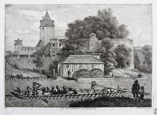 Erhard, Johann Christoph - Süddeutsche Ansichten - Süddeutsche Ansichten - An der Stadtmauer zu Regenspurg (Regensburg)