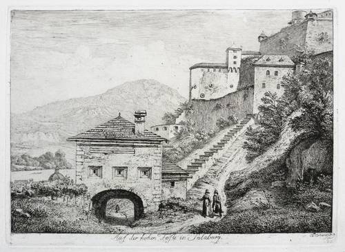 Erhard, Johann Christoph - Süddeutsche Ansichten - Süddeutsche Ansichten - Auf der hohen Feste in Salzburg (Festung Hohensalzburg)