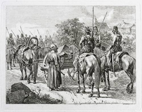 Erhard, Johann Christoph -  -  - Die von Cosaken escortirte Regiments-Casse