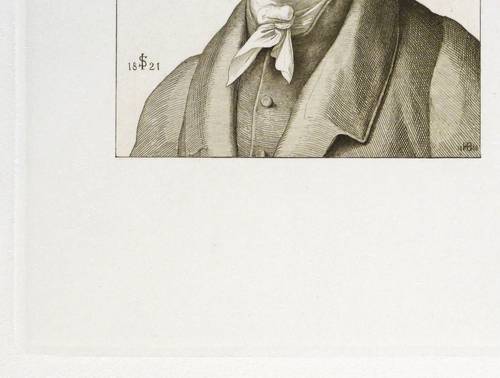 Erhard, Johann Christoph - Bildnis im Dreiviertelprofil nach links - Bildnis im Dreiviertelprofil nach links - Joh. Christoph Erhard. Maler und Radirer
