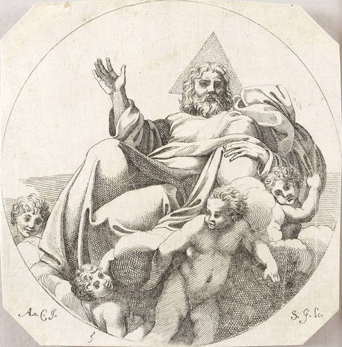 Carracci, Annibale (nach) -  -  - Gottvater in den Wolken