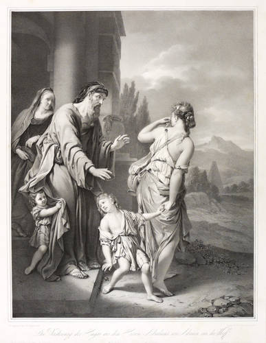 Werff, Adrian van der (nach) -  -  - Die Verstossung der Hagar aus dem Hause Abrahams von Adriaen van der Werff