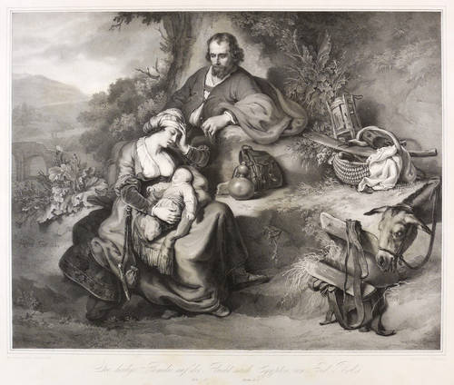 Bol, Ferdinand (nach) -  -  - Die heilige auf der Flucht nach Egypten