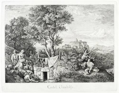 Richter, Adrian Ludwig - Malerische Ansichten aus den Umgebungen von Rom - Malerische Ansichten aus den Umgebungen von Rom - Castel Gandolfo