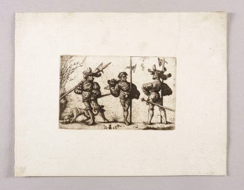 Hopfer, Daniel -  -  - Drei Landsknechte mit Helmbarten