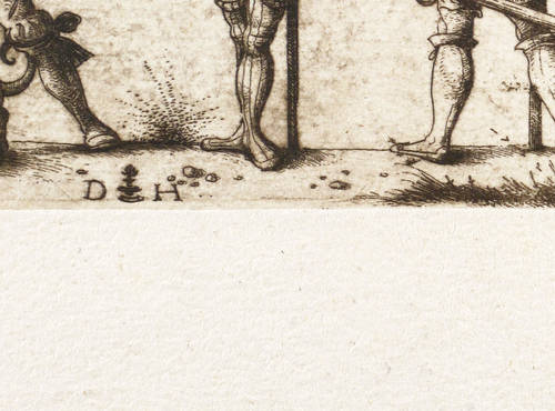 Hopfer, Daniel -  -  - Drei Landsknechte mit Helmbarten