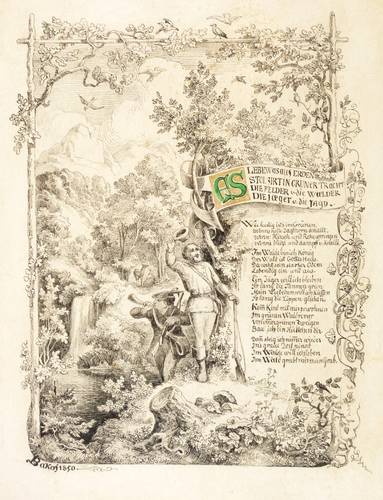 Bakof, Julius - Zu Wilhelm Müller - Zu Wilhelm Müller - Es lebe was auf Erden, stolziert in grüner Tracht ...