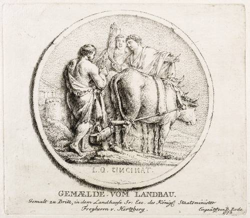 Rode, Christian Bernhard -  -  - L. Q. Cincinat. Gemaelde vom Landbau