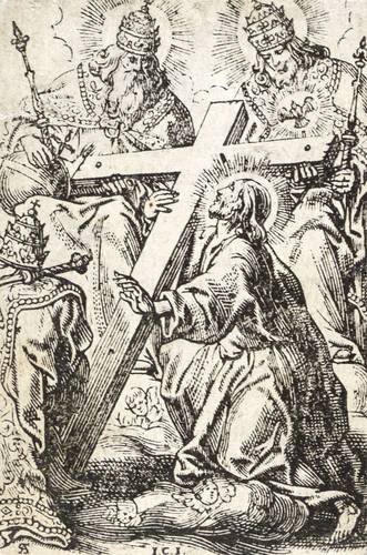 Jeghers, Jan Christoffel - Nach Antoon Sallaert - Nach Antoon Sallaert - Ab æterno destinatum Sacrificium Crucis & Altaris (Christus mit dem Kreuz)