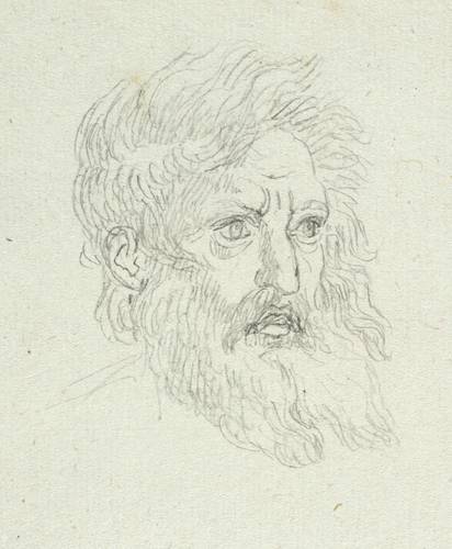 Dähling, Heinrich Anton -  -  - Bärtiger Kopf