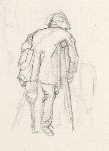 Pletsch, Oskar -  -  - Einbeiniger & Kinderszenen (Skizzen)