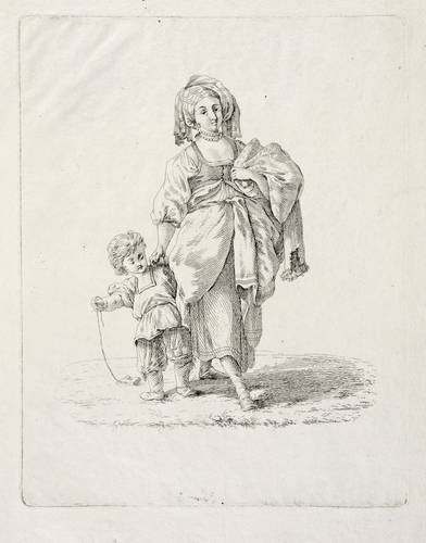 Lips, Johann Heinrich -  -  - Römerin mit Kind