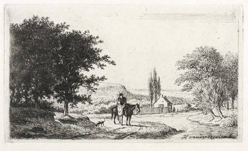 Poorten, Hendrik van der -  -  - Reiter vor Dorf