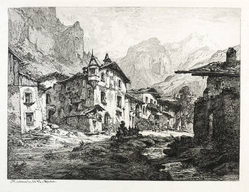 Kirchner, Albert Emil -  -  - Tiroler Dorf