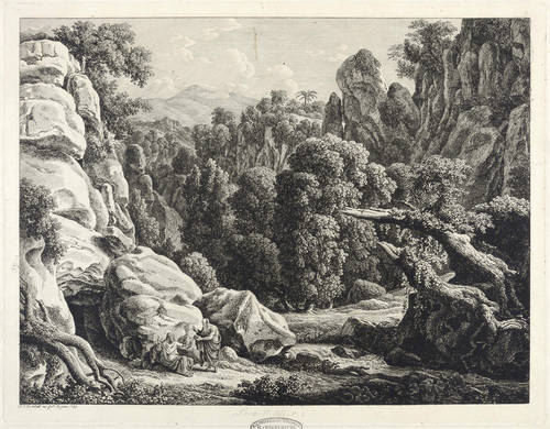 Reinhart, Johann Christian -  -  - Die Landschaft mit der Versuchung Christi