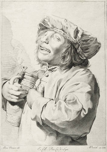 Bartsch, Adam von -  -  - Lachender Bauer mit Krug und Pfeife