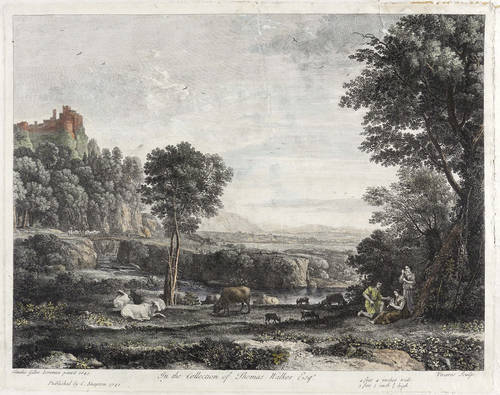 Vivares, Francois -  -  - Bukolische Landschaft nach Claude Lorrain