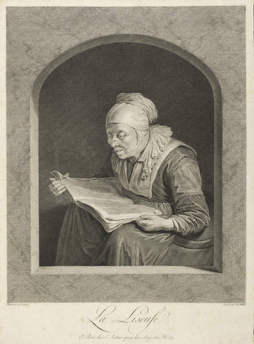 Wille, Johann Georg - Nach Gerard Dou - Nach Gerard Dou - La Liseuse. Die Vorleserin