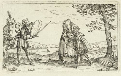 Niederländischer Radierer -  -  - Galante Szene