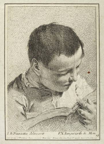 Jungwirth, Franz Xaver - Köpfe nach Piazzetta - Köpfe nach Piazzetta - Junger Mann mit Buch