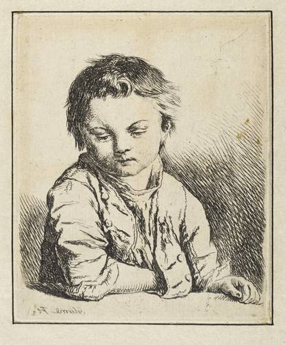 Glume, Johann Gottlieb (nach) -  -  - Knabe, die Rechte in die Jacke gesteckt