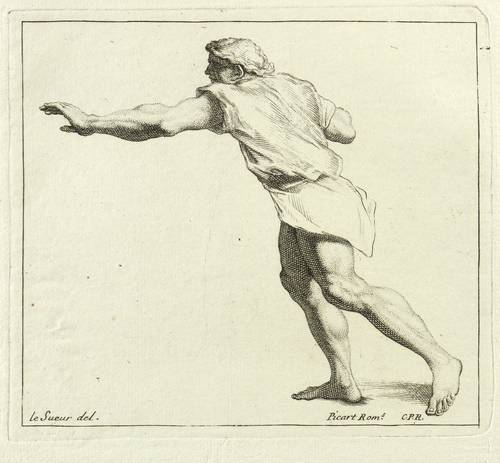 Le Sueur, Eustache (nach) - Etienne Picart - Etienne Picart - Studie eines abwehrenden Mannes