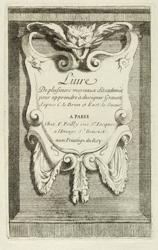 Picart, Bernard - Titelblatt - Titelblatt - Livre De plusieurs morceaux d'academie pour apprendre a dessigner