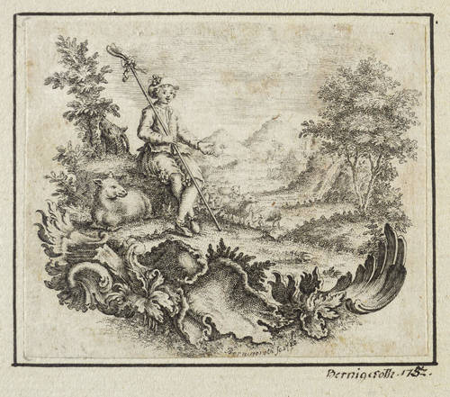 Bernigeroth, Johann Martin -  -  - Schäfer mit Schaf
