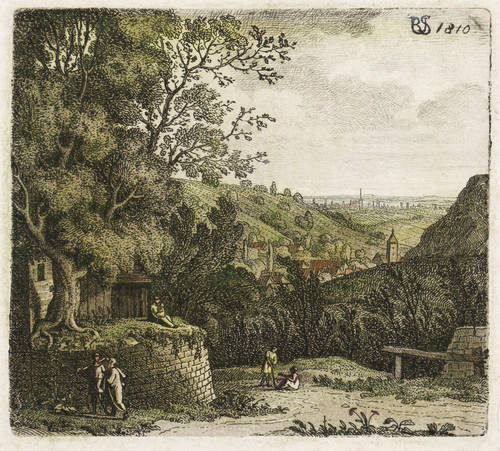 Smith, John Raphael -  -  - Landschaft mit Stadt im Hintergrund