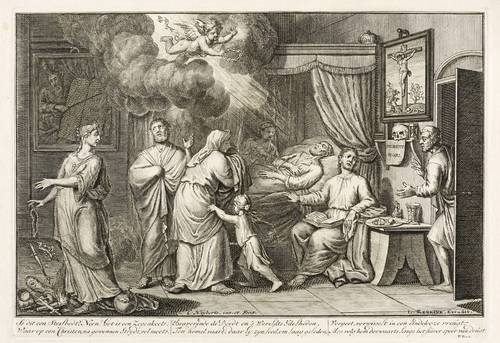 Huyberts, Cornelis -  -  - Een Christen op zyn sterfbedde (Ein Christ auf seinem Sterbebett)